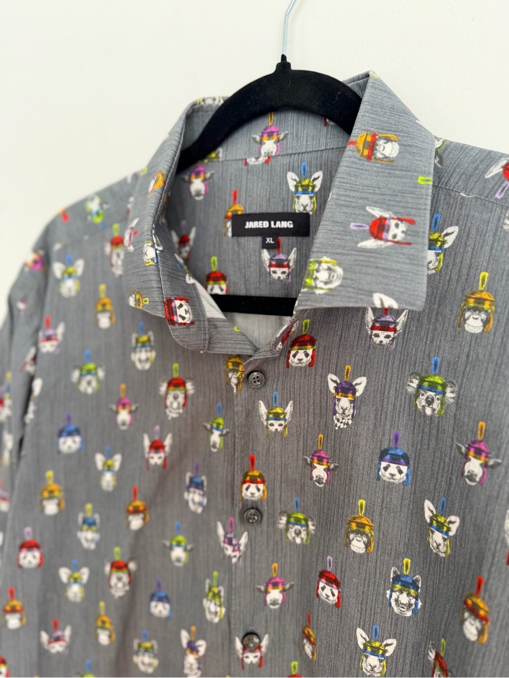 NWOT Jared Lang Men's Printed Button Down Shirt Size XL Like New